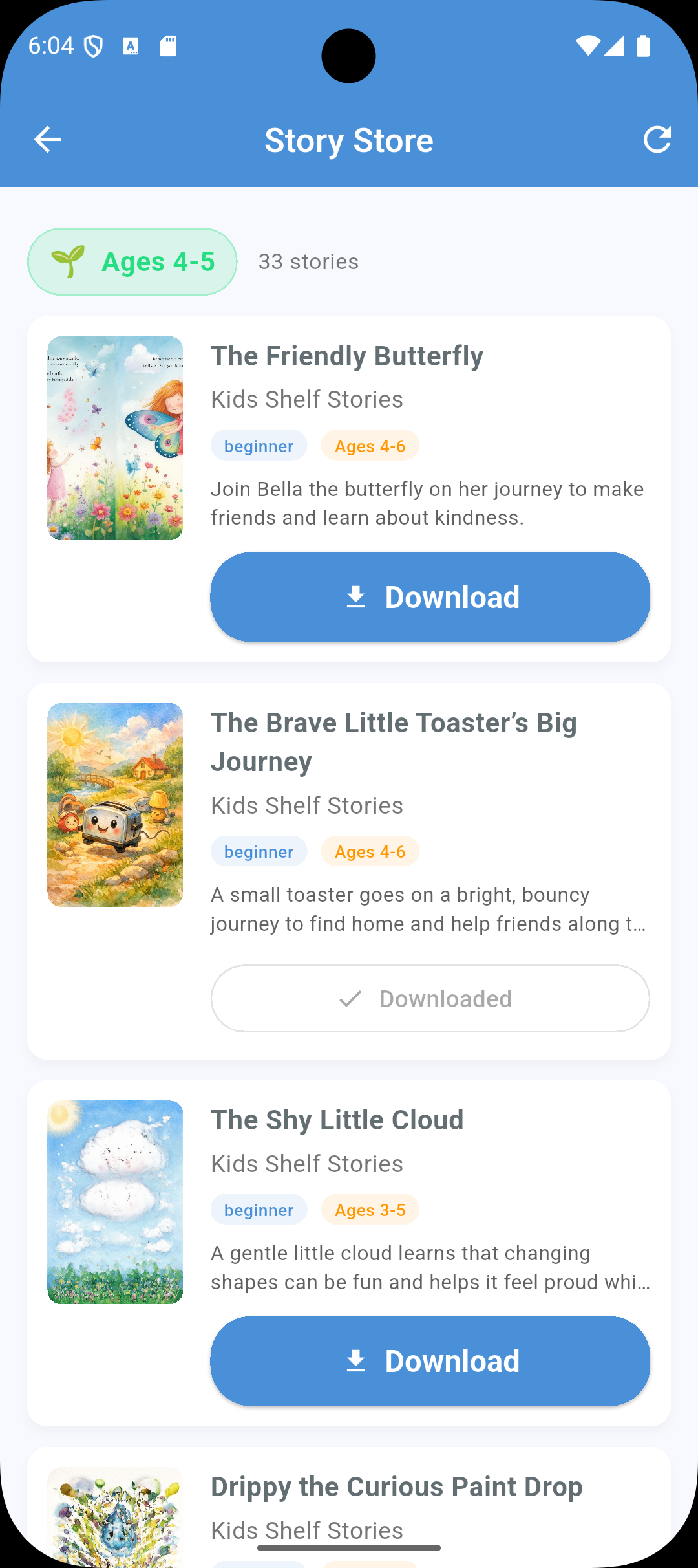 Browse story library